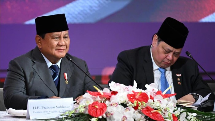 Prabowo di Gala Iftar Dinner Business Summit di U.S. Chamber of Commerce, Washington DC, Rabu (18/2/2026).