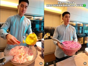 Buka Puasa Hari Pertama, Verrell Bramasta Bikin Sop Buah untuk Takjil