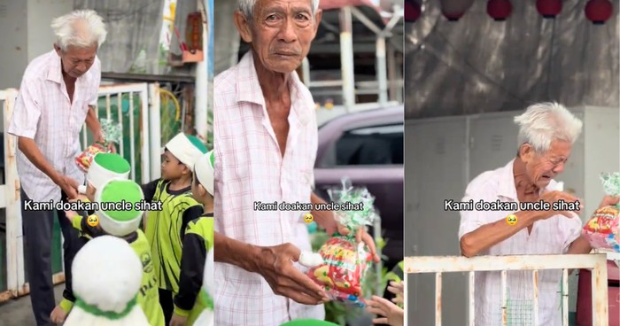 Datang Bawa Makanan, Murid TK Ini Bikin Kakek Menangis Terharu