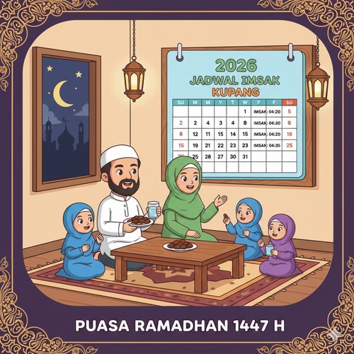 Jadwal Imsak Kupang 2026. (Gemini AI)