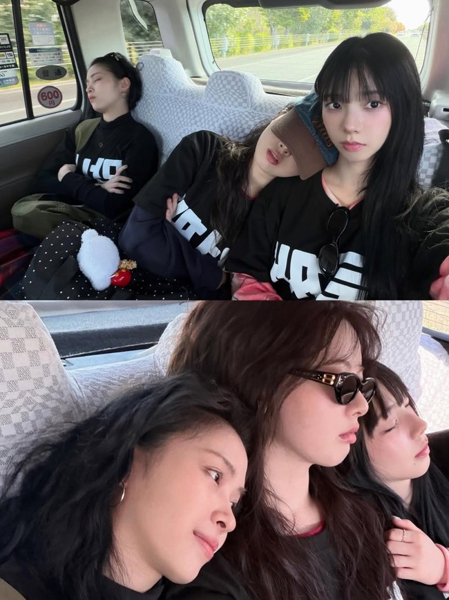 Bukan pose formal ala pemotretan, Karina cs lebih sering ambil foto random dengan zoom 0.5 dan digital camera yang spontan dan bikin penggemar merasa dekat. Foto: Instagram