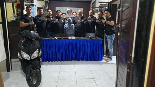 KM ditangkap polisi lima bulan setelah merampok seorang petani di Banjar Batukaang, Desa Batukaang, Kecamatan Kintamani, Kabupaten Bangli, Rabu (18/2/2026). (Polsek Kintamani)