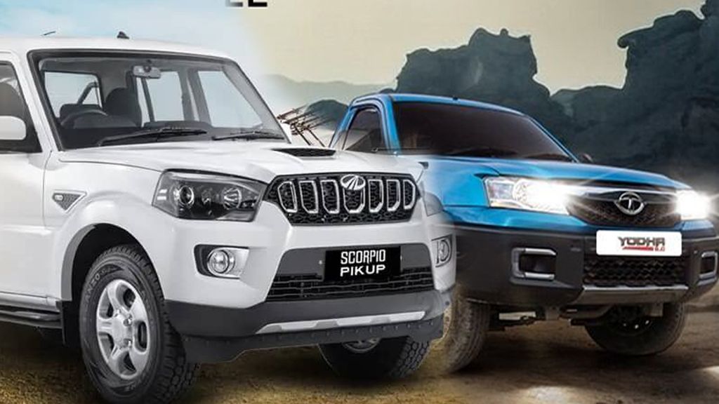 Kolase mobil pickup Mahindra Scorpio dan Tata Yodha. (Dok. Mahindra dan Tata)