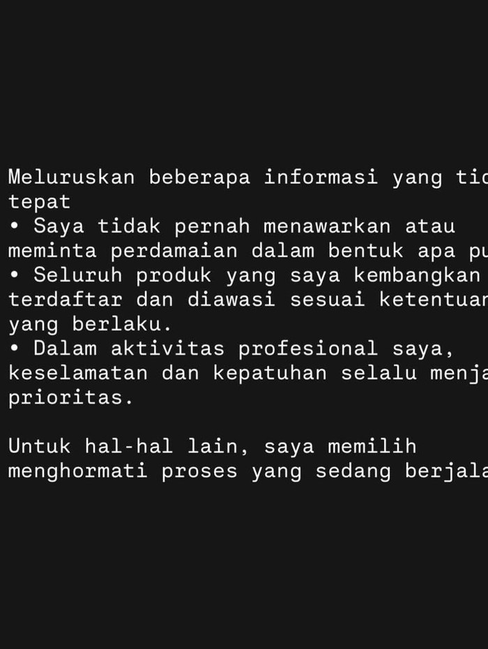 Doktif Ngaku Ditawari Rp 50 M untuk Damai, Richard Lee Keras Membantah