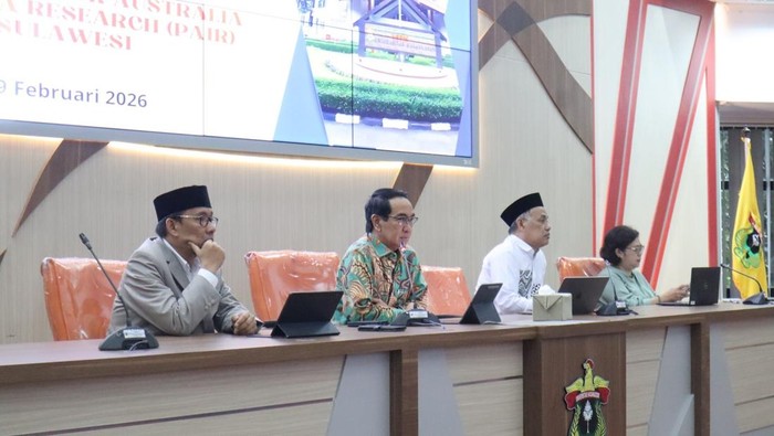 Sosialisasi Riset Kolaborasi Thematic Research Group (TRG) dan Partnership for Australia-Indonesia Research (PAIR) Sulawesi di Universitas Hasanuddin.