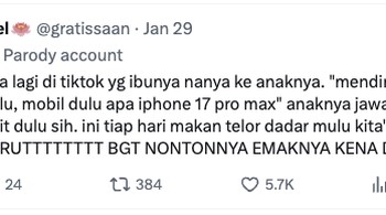 Mending punya duit dulu... Foto: X.com