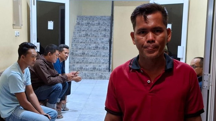 Haryadi (39), warga Rantau Alai Ogan Ilir lapor polisi usai dianiaya bos kebun sawitnya