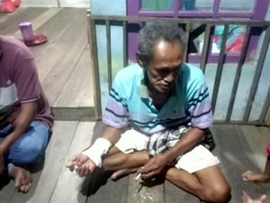 Detik-detik Roni Tarik Ayahnya yang Diterkam Buaya di Sungai Kakap