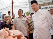 Mentan Sidak Pasar Kebayoran Lama Usai Dapat Laporan Harga Ayam Rp 50.000/Kg