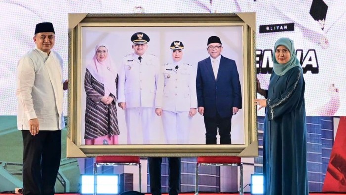 Wali Kota Makassar Munafri Appi Arifuddin dan Wakil Wali Kota Makassar Aliyah Mustika Ilham.