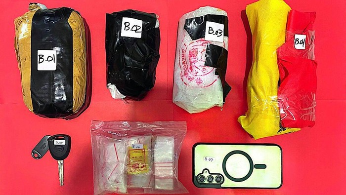 Barang bukti yang diamankan Polresta Palu dari seorang pria berinisial B (33) warga Morowali.