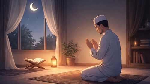 Ilustrasi berdoa