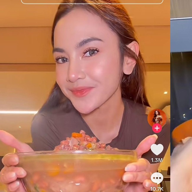 Mahalini Buka Puasa di Rumah, Jago Masak Sop Iga hingga Kerupuk Microwave
