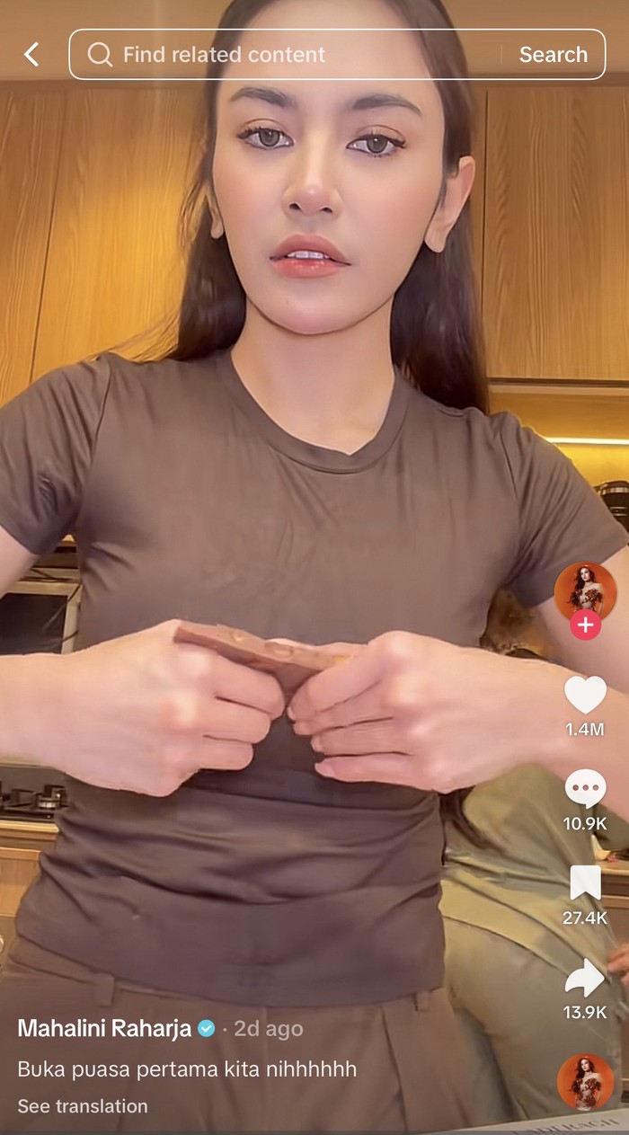 Mahalini Buka Puasa Pakai Coklat Mewah