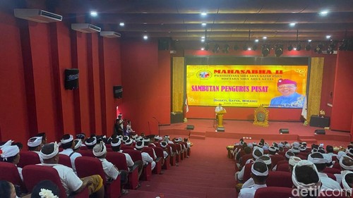 Mahasabha II Pasemetonan Sira Arya Gajah Para Bretara Sira Arya Gajah yang berlangsung di Gedung Audio Visual Wiyata Graha, Besakih pada Sabtu (21/2/2026) (foto: I Wayan Selamat Juniasa)