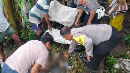 Penemuan jasad pria di saluran irigasi Desa Sanggalangit, Kecamatan Gerokgak, Buleleng, Bali, Minggu (22/2/2026). (Foto: Dok. Polres Buleleng)
