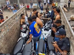 Razia Balap Liar di Mojokerto, 21 Motor Disita-37 Pemuda Diamankan