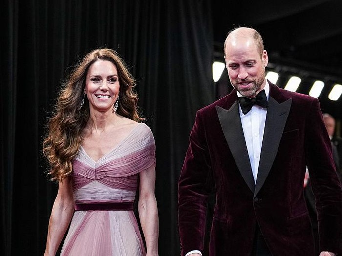 LONDON, ENGLAND - FEBRUARY 22: Catherine, Princess of Wales and William, Prince of Wales attend the 2026 EE BAFTA Film Awards at The Royal Festival Hall on February 22, 2026 in London, England. (Photo by Scott Garfitt/BAFTA via Getty Images)