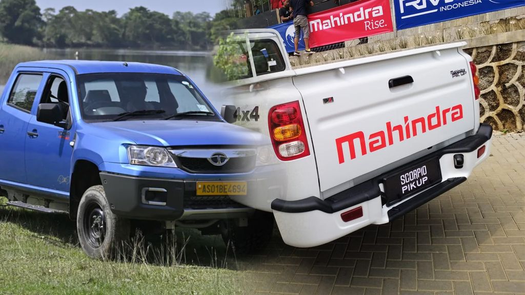 Foto kolse mobil pick up Yodha dan Mahindra. (CNBC Indonesia)