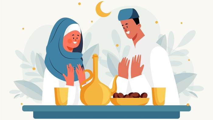 Ilustrasi imsak di bulan Ramadan.