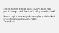 Inara Rusli menjawab pertanyaan netizen soal gak masalah dipoligami. Sampai hari ini, di bulan puasa ini, saya tetap pada pendirian saya untuk fokus pada hidup saya dan anak-anak. Namun begitu, saya tetap akan menghormati dan mengikuti proses hukum yang sudah berjalan, tulis Inara Rusli dalam Instagram Stories miliknya dilihat detikcom, Selasa (24/2/2026). Foto: dok Instagram Inara Rusli