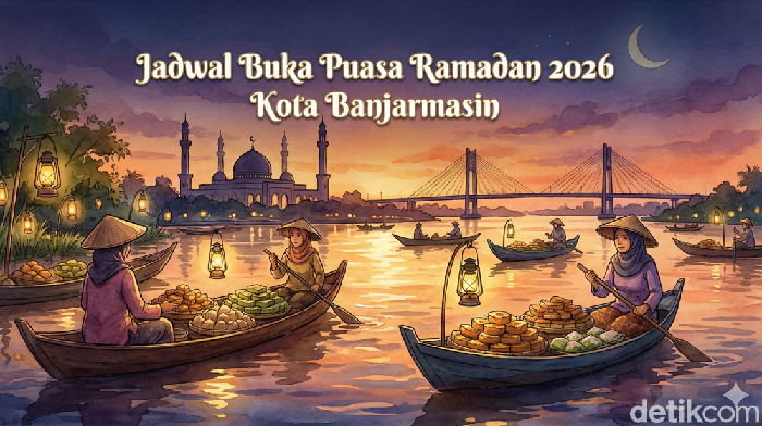 Jadwal buka puasa Ramadan 2026 Kota Banjarmasin, Kalsel.
