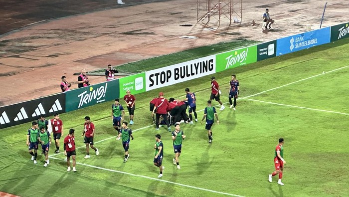 Jalannya pertandingan Sumsel United melawan Garudayaksa FC di Stadion Gelora Jakabaring