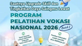 Cara Daftar Pelatihan Vokasi Nasional, Ada Uang Transpor Rp 20.000/Hari