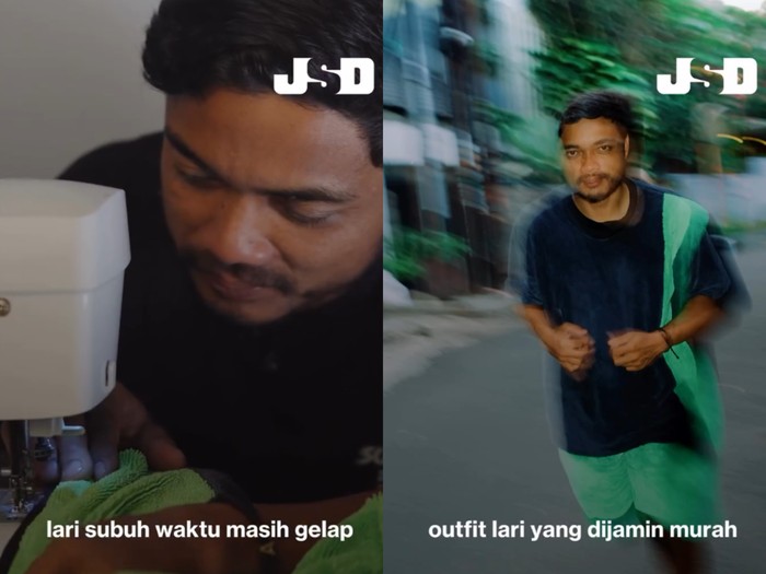 Pria Magelang viral jahit baju lari dari kain microfiber Rp150 ribu. Solusi outfit olahraga murah, fungsional, cepat serap keringat, dan netizen ngakak.