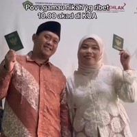 Nikah di KUA Demi DP Rumah, Viral Pasangan Ini Bulan Madu Motoran ke Puncak