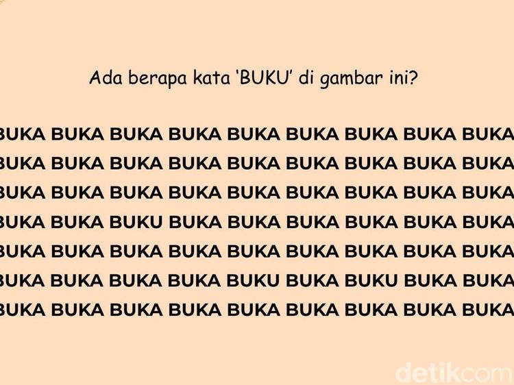 Masih Bisa Fokus Nggak? Coba Hitung Kata yang Berbeda di Gambar Ini