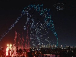 Epic! Apple TV+ Pecahkan Rekor Dunia Drone Godzilla 3.000 Unit