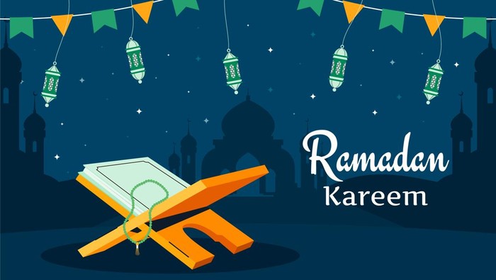 Ilustrasi ayat-ayat Al-Quran tentang keutamaan Ramadhan.
