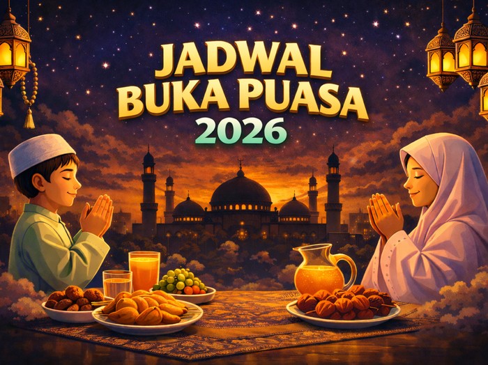 Ilustrasi jadwal buka puasa.