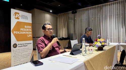 Kepala Kantor Perwakilan LPS II Surabaya, Bambang S. Hidayat, dalam Temu Media LPS di Sanur, (24/2/2026). (Maria Christabel DK)