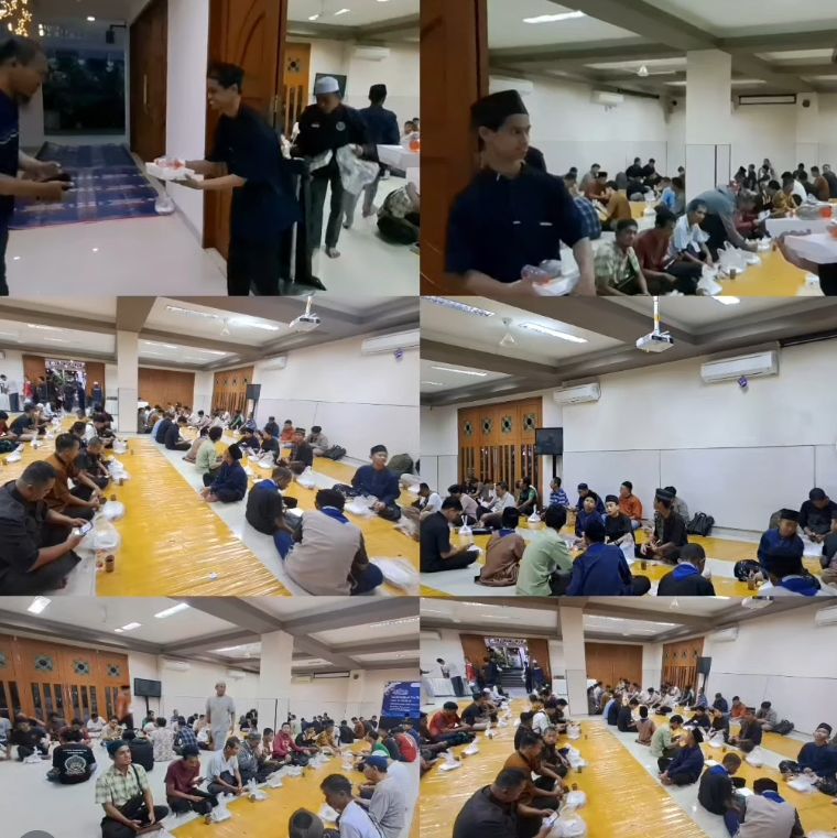 Masjid yang bagikan buka puasa gratis.