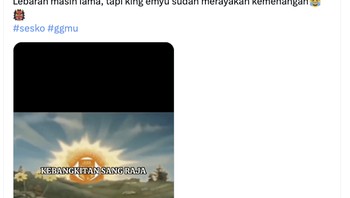 Lebaran masih lama, tapi King Emyu sudah merayakan kemenangan. Foto: X.com