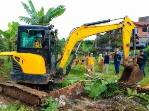 Pemkot Mulai Bangun Jalan Pengganti Akses Stasiun Batu Tulis Bogor yang Amblas