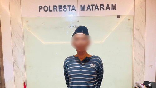 Salah satu pengedar narkoba yang ditangkap aparat Polresta Mataram.