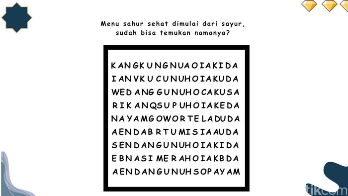 Menjelang waktu berbuka, fokus dan konsentrasi menurun. Pekerjaan yang biasanya mudah sekali dikerjakan, jadi sedikit lebih menantang. Buktikan dengan tes ini.
