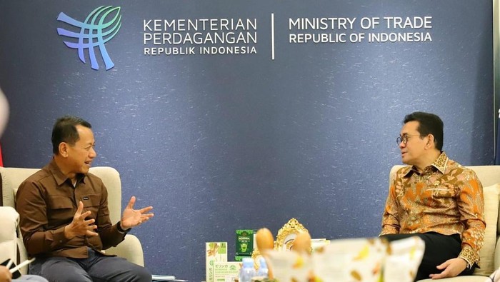Bupati Kudus Sam’ani Intakoris melakukan audiensi dengan Menteri Perdagangan Republik Indonesia Budi Santoso di Kantor Kementerian Perdagangan RI, Jakarta Pusat, Rabu (25/2/2026).