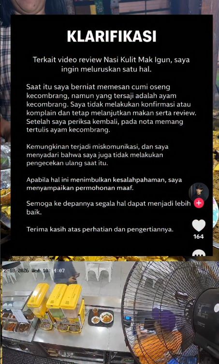 Food Vlogger Sebut Nasi Kulit Mak Igun Sepi, Ivan Gunawan Langsung Bereaksi