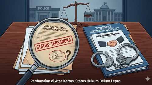 Ilustrasi kasus pemalsuan dokumen (Gemini AI)