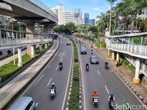 Penampakan Jalan Rasuna Said Jaksel yang Kini Bersih dari Tiang Monorel