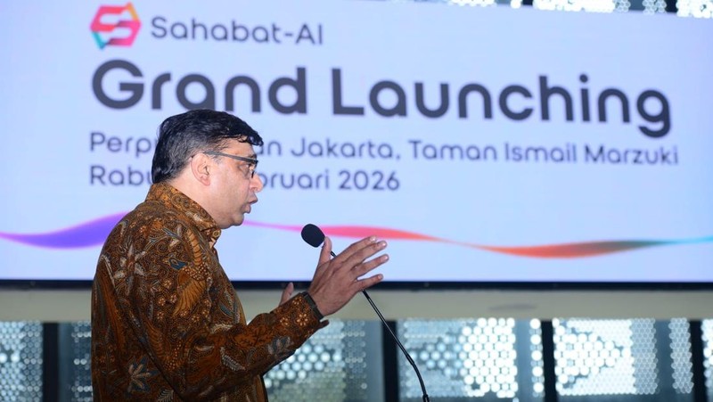 Kementerian Komunikasi dan Digital (Komdigi) bersama Indosat Ooredoo Hutchison memperkenalkan Sahabat-AI sebagai platform kecerdasan artifisial yang diklaim sebagai AI dari dan untuk Indonesia.