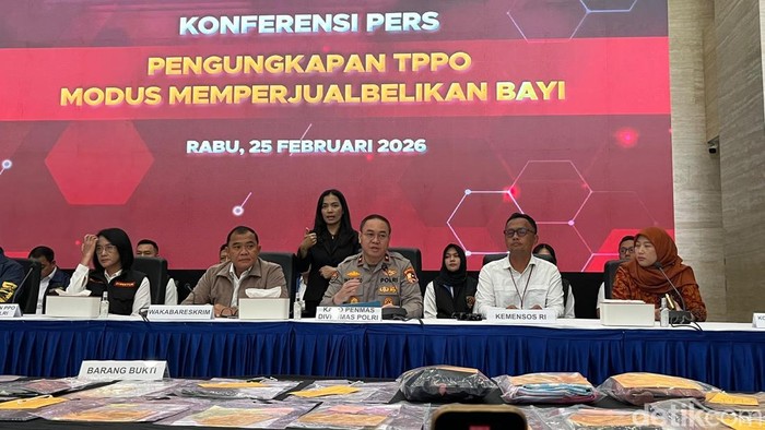 Konferensi pers di Bareskrim Polri (Ondang/detikcom).