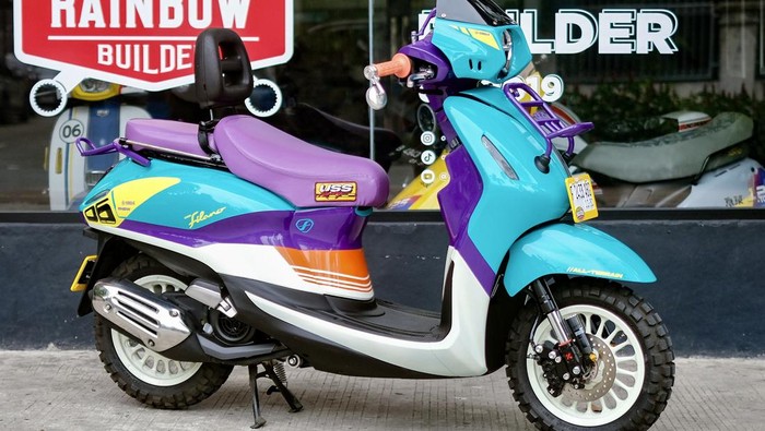 Modifikasi Yamaha Grand Filano bergaya Urban Rally
