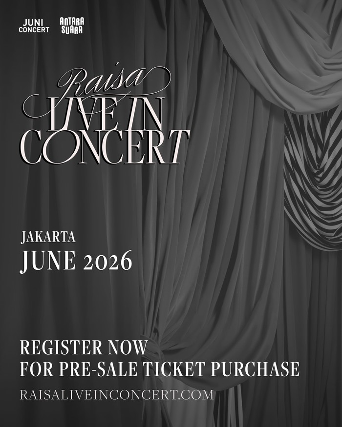 Raisa akan menggelar konser spesial pada Juni mendatang. Daftar untuk Pre-registration tiket sebelum 4 Maret 2026 dan jangan lewatkan kesempatan ini!