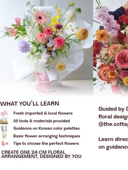 Lagi Hits! Workshop Korean Flower Arrangement, Bikin Buket Estetik ala Korea