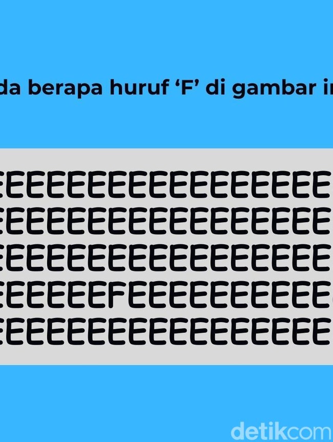 Tes Ketajaman Mata, Temukan Huruf yang Berbeda dari Deret Ini